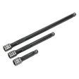 Sealey AK7691 Wobble/Rigid Extension Bar Set 3pc 3/8"Sq Drive Black Series - AK7691 - Sealey Tools UK - Workshop Tool Storage