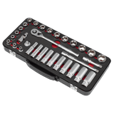 Sealey AK7922 Socket Set 3/8"Sq Drive 32pc - Premier Platinum Series - AK7922 - Sealey Tools UK - Workshop Tool Storage