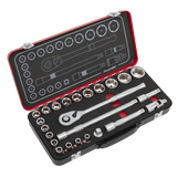 Sealey AK7924 Socket Set 1/2"Sq Drive 24pc - Premier Platinum Series - AK7924 - Sealey Tools UK - Workshop Tool Storage