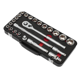 Sealey AK7924 Socket Set 1/2"Sq Drive 24pc - Premier Platinum Series - AK7924 - Sealey Tools UK - Workshop Tool Storage