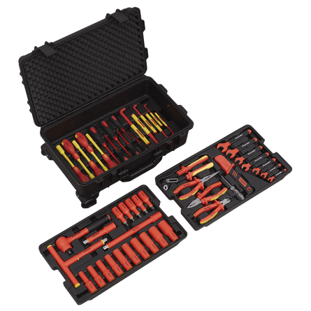 Sealey AK7939 1000V Insulated Tool Kit 1/2"Sq Drive 49pc - AK7939 - Sealey Tools UK - Workshop Tool Storage