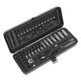 Sealey AK7970 Socket Set 32pc 1/4"Sq Drive 6pt WallDrive® Metric Black Series - AK7970 - Sealey Tools UK - Workshop Tool Storage