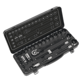 Sealey AK7972 Socket Set 28pc 1/2"Sq Drive 6pt WallDrive® Metric Black Series - AK7972 - Sealey Tools UK - Workshop Tool Storage