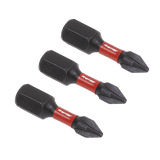 Sealey AK8204 Phillips 1 Impact Power Tool Bits 25mm - 3pc - AK8204 - Sealey Tools UK - Workshop Tool Storage