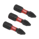 Sealey AK8205 Phillips 2 Impact Power Tool Bits 25mm - 3pc - AK8205 - Sealey Tools UK - Workshop Tool Storage
