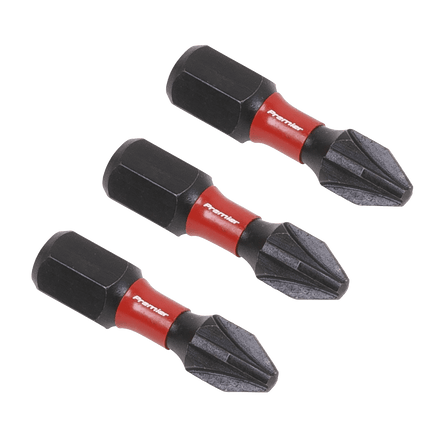 Sealey AK8208 Pozi 2 Impact Power Tool Bits 25mm - 3pc - AK8208 - Sealey Tools UK - Workshop Tool Storage
