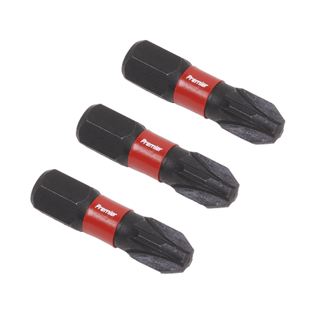 Sealey AK8209 Pozi 3 Impact Power Tool Bits 25mm - 3pc - AK8209 - Sealey Tools UK - Workshop Tool Storage