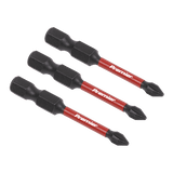 Sealey AK8229 Phillips 1 Impact Power Tool Bits 50mm - 3pc - AK8229 - Sealey Tools UK - Workshop Tool Storage
