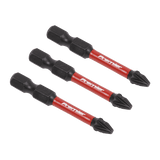 Sealey AK8233 Pozi 2 Impact Power Tool Bits 50mm - 3pc - AK8233 - Sealey Tools UK - Workshop Tool Storage