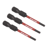 Sealey AK8235 Hex 2.5mm Impact Power Tool Bits 50mm - 3pc - AK8235 - Sealey Tools UK - Workshop Tool Storage