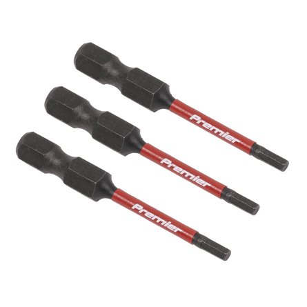 Sealey AK8235 Hex 2.5mm Impact Power Tool Bits 50mm - 3pc - AK8235 - Sealey Tools UK - Workshop Tool Storage