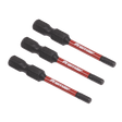Sealey AK8236 Hex 3mm Impact Power Tool Bits 50mm - 3pc - AK8236 - Sealey Tools UK - Workshop Tool Storage