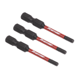 Sealey AK8236 Hex 3mm Impact Power Tool Bits 50mm - 3pc - AK8236 - Sealey Tools UK - Workshop Tool Storage
