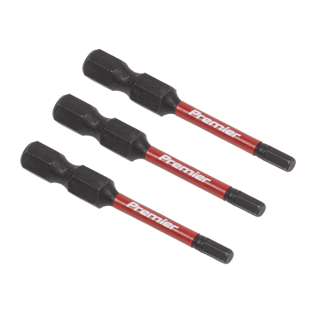 Sealey AK8236 Hex 3mm Impact Power Tool Bits 50mm - 3pc - AK8236 - Sealey Tools UK - Workshop Tool Storage