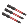 Sealey AK8237 Hex 4mm Impact Power Tool Bits 50mm - 3pc - AK8237 - Sealey Tools UK - Workshop Tool Storage