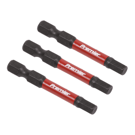 Sealey AK8238 Hex 5mm Impact Power Tool Bits 50mm - 3pc - AK8238 - Sealey Tools UK - Workshop Tool Storage
