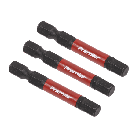 Sealey AK8239 Hex 6mm Impact Power Tool Bits 50mm - 3pc - AK8239 - Sealey Tools UK - Workshop Tool Storage