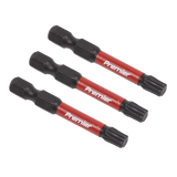 Sealey AK8245 TRX - Star* T30 Impact Power Tool Bits 50mm - 3pc - AK8245 - Sealey Tools UK - Workshop Tool Storage