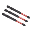 Sealey AK8255 Phillips 2 Impact Power Tool Bits 75mm - 3pc - AK8255 - Sealey Tools UK - Workshop Tool Storage