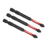 Sealey AK8255 Phillips 2 Impact Power Tool Bits 75mm - 3pc - AK8255 - Sealey Tools UK - Workshop Tool Storage