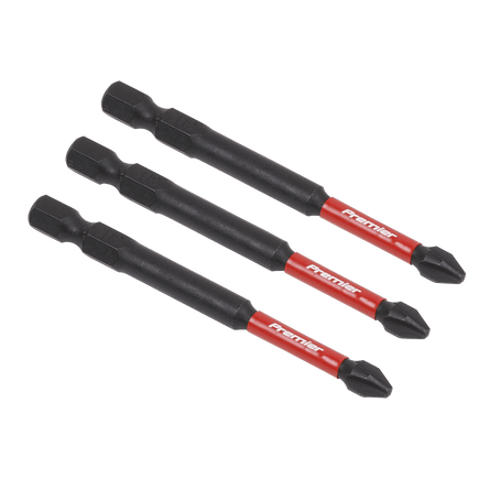 Sealey AK8255 Phillips 2 Impact Power Tool Bits 75mm - 3pc - AK8255 - Sealey Tools UK - Workshop Tool Storage