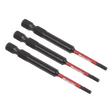 Sealey AK8260 Hex 2.5mm Impact Power Tool Bits 75mm - 3pc - AK8260 - Sealey Tools UK - Workshop Tool Storage