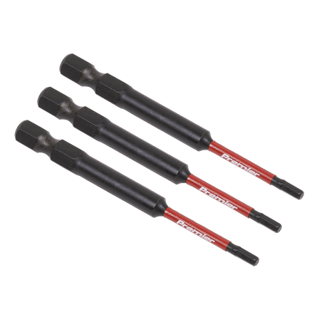 Sealey AK8260 Hex 2.5mm Impact Power Tool Bits 75mm - 3pc - AK8260 - Sealey Tools UK - Workshop Tool Storage