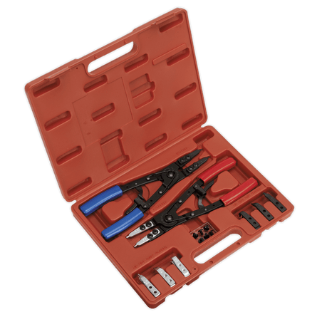 Sealey AK8500 Circlip Pliers Set Internal/External 265mm Heavy - Duty - AK8500 - Sealey Tools UK - Workshop Tool Storage
