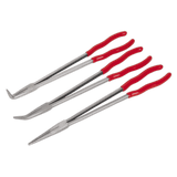 Sealey AK8576 Needle Nose Pliers Set 3pc Extra - Long 400mm - AK8576 - Sealey Tools UK - Workshop Tool Storage