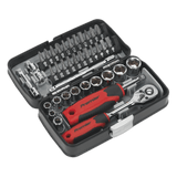 Sealey AK8945 Socket & Bit Set 38pc 1/4"Sq Drive - AK8945 - Sealey Tools UK - Workshop Tool Storage