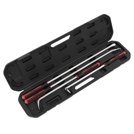 Sealey AK9100 Pry Bar Set 4pc Heavy - Duty with Hammer Cap - AK9100 - Sealey Tools UK - Workshop Tool Storage