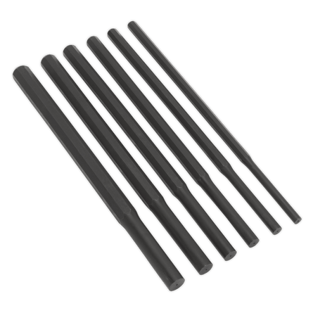 Sealey AK91226 Parallel Pin Punch Set 6pc Heavy - Duty Metric - AK91226 - Sealey Tools UK - Workshop Tool Storage