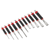 Sealey AK9135 Sheathed Punch & Chisel Set 11pc - AK9135 - Sealey Tools UK - Workshop Tool Storage