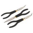Sealey AK930 Needle Nose Pliers Set 3pc 280mm Ni - Fe Finish - AK930 - Sealey Tools UK - Workshop Tool Storage