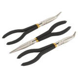 Sealey AK930 Needle Nose Pliers Set 3pc 280mm Ni - Fe Finish - AK930 - Sealey Tools UK - Workshop Tool Storage