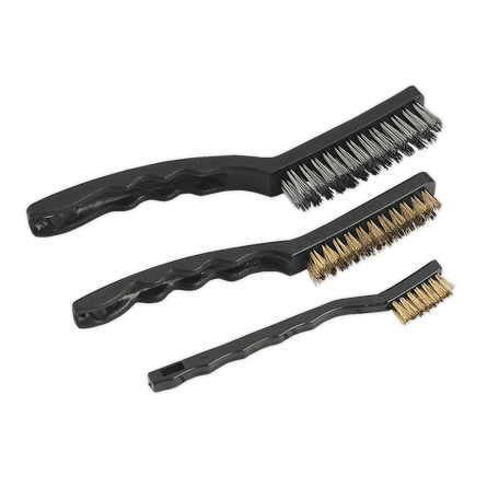 Sealey AK9801 Wire Brush Set Auto Engineer's 3pc - AK9801 - Sealey Tools UK - Workshop Tool Storage