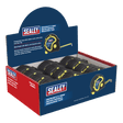 Sealey AK98912 Rubber Tape Measure 5m(16ft) x 19mm Metric/Imperial Display Box of 12 - AK98912 - Sealey Tools UK - Workshop Tool Storage