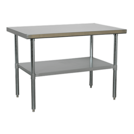 Sealey AP1248SS Stainless Steel Workbench 1.2m - AP1248SS - Sealey Tools UK - Workshop Tool Storage