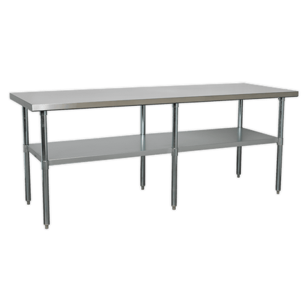 Sealey AP2184SS Stainless Steel Workbench 2.1m - AP2184SS - Sealey Tools UK - Workshop Tool Storage