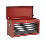 Sealey AP2201BB Topchest 6 Drawer with Ball Bearing Runners - Red/Grey - Tool Chests - SLY-15855 - Sealey Tools UK - Workshop Tool Storage