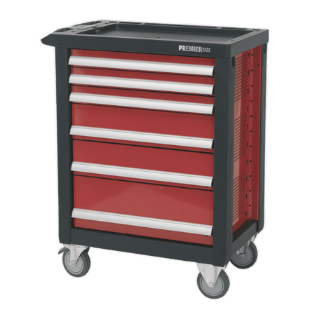 Sealey AP2406 Rollcab 6 Drawer with Ball - Bearing Slides - AP2406 - Sealey Tools UK - Workshop Tool Storage
