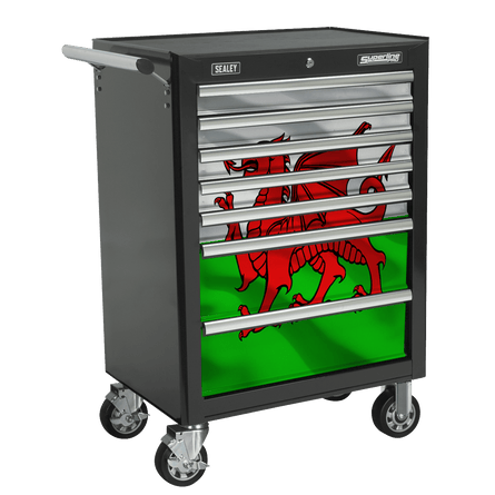 Sealey AP26479TBWALES Wales Graphics 7 Drawer Rollcab Kit - AP26479TBWALES - Sealey Tools UK - Workshop Tool Storage