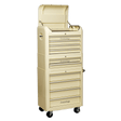 Sealey AP28COMBO2 Retro Style Topchest, Mid - Box & Rollcab Combination 10 Drawer Cream - AP28COMBO2 - Sealey Tools UK - Workshop Tool Storage