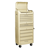 Sealey AP28COMBO2 Retro Style Topchest, Mid - Box & Rollcab Combination 10 Drawer Cream - AP28COMBO2 - Sealey Tools UK - Workshop Tool Storage