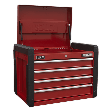 Sealey AP3401 Topchest 4 Drawer with Ball Bearing Slides - AP3401 - Sealey Tools UK - Workshop Tool Storage