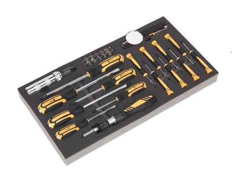 Sealey AP35TBCOMBO Tool Chest Combination 16 Drawer with Ball Bearing Slides - Black/Grey & 468pc Tool Kit - AP35TBCOMBO - Sealey Tools UK - Workshop Tool Storage