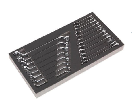 Sealey AP35TBCOMBO Tool Chest Combination 16 Drawer with Ball Bearing Slides - Black/Grey & 468pc Tool Kit - AP35TBCOMBO - Sealey Tools UK - Workshop Tool Storage