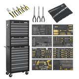 Sealey AP35TBCOMBO Tool Chest Combination 16 Drawer with Ball Bearing Slides - Black/Grey & 468pc Tool Kit - AP35TBCOMBO - Sealey Tools UK - Workshop Tool Storage