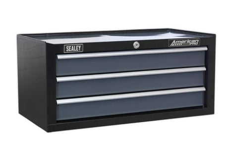 Sealey AP35TBCOMBO Tool Chest Combination 16 Drawer with Ball Bearing Slides - Black/Grey & 468pc Tool Kit - AP35TBCOMBO - Sealey Tools UK - Workshop Tool Storage