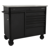 Sealey AP4206BE Mobile Tool Cabinet 1120mm with Power Tool Charging Drawer - AP4206BE - Sealey Tools UK - Workshop Tool Storage
